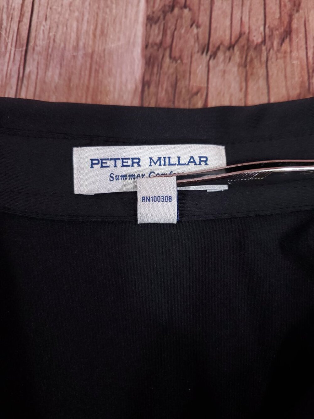 Peter Millar Summer Comfort Mens XL SS Golf Polo Shirt Black Performance - Picture 9 of 14